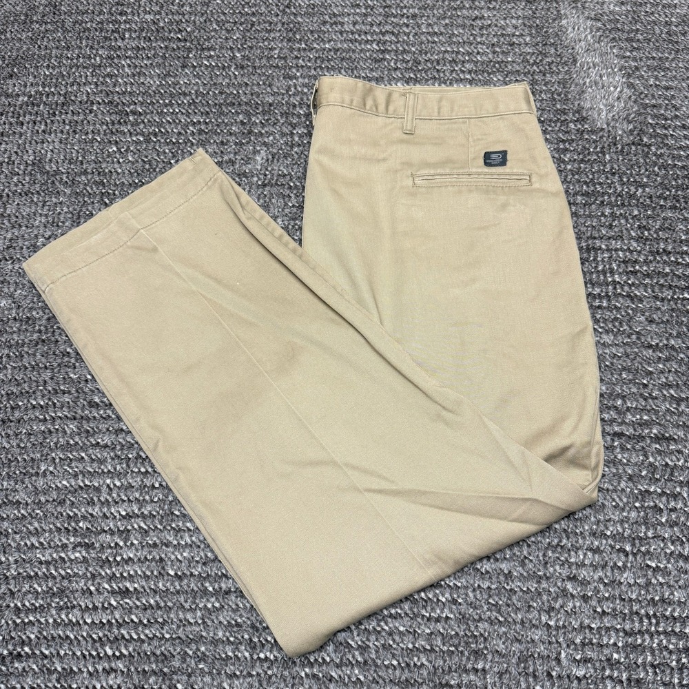 Dockers Golf Mens W42 L30 Khaki Pleated Front Cotton Chinos Golf Pants